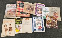 Assorted Fine Jewelry With Chains, Glass Earrings, Assorted Cookbooks And Human Body Textbooks, Wicker Festive Basket, And More - 9