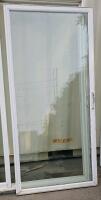 White 2-Panel Sliding Glass Patio Door With Screen, Double-Pane Tempered Glass - 3