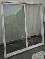 White 2-Panel Sliding Glass Patio Door With Screen, Double-Pane Tempered Glass - 5