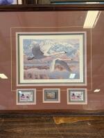 Metal Cat Wall Art, Framed Cat Drawing, Seascape Photograph, Purple Flower Painting, Leon Parsons Swan Print - 4