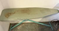 Folding Ironing Board, 54x15 In, Steel Frame, Light Green Cover - 2