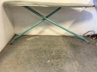 Folding Ironing Board, 54x15 In, Steel Frame, Light Green Cover - 3