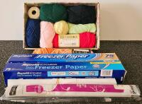 Large Sewing & Quilting Supply Lot &ndash; Yarn, Rulers, Patterns, Freezer Paper, NS-DXA1 TV Tuner (tested, works) - 3