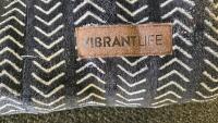 Vibrant Life Large Dog Bed, 48"x28", Black Chevron, Machine-Washable Cover - 2