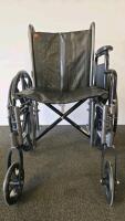 Drive 4-Wheel Rollator Walker Blue with Seat & Storage Bag and Folding Manual Wheelchair Black - 3