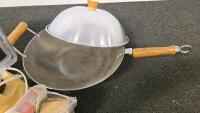Hamilton Beach 14-Speed Blender, 16 Qt Stainless Stock Pot, 14" Aluminum Wok with Lid - 3