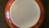Pyrex Woodland 402 Mixing Bowls, 1.5 Quart, Orange with White Wheat, Set of 2, Made in USA - 2