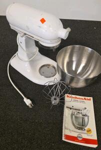 KitchenAid Artisan Series 5 Quart Tilt-Head Stand Mixer, White