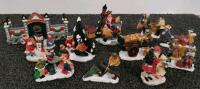Large 60+ Pc Christmas Village Ceramic Set: Figurines, Buildings, Trees, Victorian Winter Scene - 5