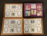 VTech Touch & Learn Activity Desk Deluxe, sunflower Cookie jar, and large lot of frames/framed artwork - 7