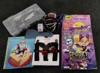 Mixed Lot: Crayola 64 Markers, 3-Drawer Storage, Kids Activity Books, Puzzles, Craft Supplies - 4