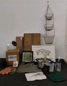 Large Mixed Household and Kitchenware Lot with Decorative and Functional Items
