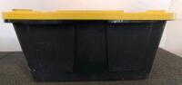 Bulk Lot: 17 Skeins Mainstays & Red Heart 100% Acrylic Yarn, Crochet Projects, Black/Yellow Tote - 7