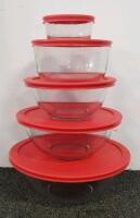Mixed Lot Dr. Seuss Backpack, Pyrex nesting bowls, Glass Jars & Bowls, RC Cars, Wooden Gate, LEGO/Toy Parts - 6