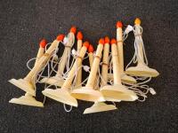 Holiday Decoration Bundle: 3ft Pre-Lit Christmas Tree, 9 Window Candles, D&eacute;cor Pumpkins & Basket (powered on) - 3