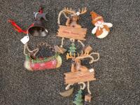 40+ Rustic Christmas Ornaments Lot &ndash; Wood, Fabric, Pinecone, Metal, Cabin & Lodge Holiday Decor - 4