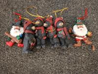 40+ Rustic Christmas Ornaments Lot &ndash; Wood, Fabric, Pinecone, Metal, Cabin & Lodge Holiday Decor - 6