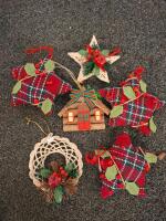 40+ Rustic Christmas Ornaments Lot &ndash; Wood, Fabric, Pinecone, Metal, Cabin & Lodge Holiday Decor - 7