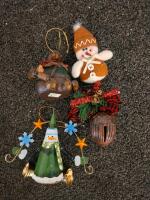 40+ Rustic Christmas Ornaments Lot &ndash; Wood, Fabric, Pinecone, Metal, Cabin & Lodge Holiday Decor - 12