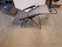 Glaciers Edge Zero Gravity Lounge Chair, Gray, Folding Recliner, Steel Frame, 300 lb Capacity - 3