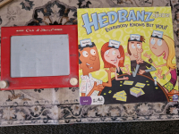 Large mixed household lot. Speakers, ( unable to test) home decor, board games and more - 5