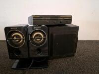 Large mixed household lot. Speakers, ( unable to test) home decor, board games and more - 7
