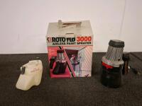 Blitz 1, 2.5 & 5 Gallon Red Gasoline Fuel Cans & Graco Roto Flo 3000 Airless Paint Sprayer Bundle - 4