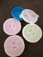 Large Kitchen Lot: 60+ Plastic Plates, Bowls, Cups, Utensils, Cookbooks, Fishin'-Opoly Game - 5