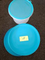Large Kitchen Lot: 60+ Plastic Plates, Bowls, Cups, Utensils, Cookbooks, Fishin'-Opoly Game - 7
