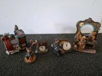 Large Lot Cherished Teddies, Boyd&rsquo;s Bears Figurines, Decor, Mirror, Pendleton Bag, Pooh Organizer - 5