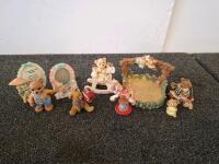 Large Lot Cherished Teddies, Boyd&rsquo;s Bears Figurines, Decor, Mirror, Pendleton Bag, Pooh Organizer - 7