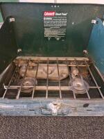Nantucket 4x4 Copper Post Caps Lot w/ Insignia Monitor, monitor powered on. Keyboard, Mouse & Coleman outdoor grill. - 5