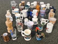 Black+Decker 5" Random Orbital Sander, Model BDERO100 w/Dust Canister (tested, works) + 60pc Souvenir Mug Lot - 5