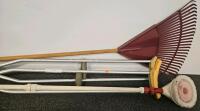 Craftsman Rotary Cultivator, Razor-Back Shovel, Rake, Crutches, Marking Flags Lot - 3