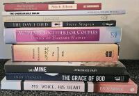 Inspirational & Christian Book Lot with Francine Rivers Trilogy, Collectibles & Thomas Kinkade Clock - 4