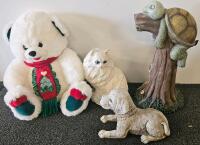 Large Mixed Home D&eacute;cor Lot &ndash; Framed Art, Plush Toys, Figurines, Craft Supply & Holiday Decor - 3