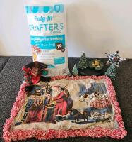 Large Mixed Home D&eacute;cor Lot &ndash; Framed Art, Plush Toys, Figurines, Craft Supply & Holiday Decor - 4