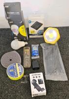 Mixed Collectible & Hardware Lot: LEMAX The Grand Carousel, Set of 2 Coca-Cola Seal Plushies, Ornate Dragon Knife, Lady & The Tramp Plushie Set, Angleable Screwdriver, Regular Screwdriver, Zip ties, Duct Tape, Other Assorted Hardware, Assorted Clamps, Bee - 9