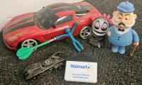 (XA) Large Lot: Figurines, Medline Nitrile Gloves M, HP Ink Cartridge, Spice Tins, Novelty Pins, More - 16