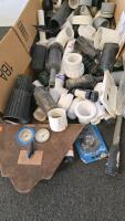 Large Lot PVC Plumbing Fittings & Sprinkler Parts, 1/2&ndash;2 in, w/ Water Pressure Test Gauge Panel - 4