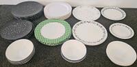 Large Corelle USA Vitrelle Dinnerware Set, 61 Pieces, Mixed Patterns, Plates & Bowls, Microwave Safe