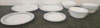 Large Corelle USA Vitrelle Dinnerware Set, 61 Pieces, Mixed Patterns, Plates & Bowls, Microwave Safe - 2