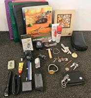 Mixed Lot&mdash;Backpack, Wooden Storage Box, Books, Radios, Calculator, Tools, Accessories, More - 3