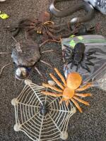 Halloween Decor Lot &ndash; Light-Up Pumpkin, Witch Doll, Skeletons, Spiders, Signs, 35+ Pieces - 2