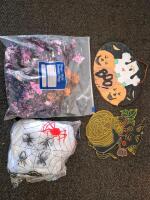 Halloween Decor Lot &ndash; Light-Up Pumpkin, Witch Doll, Skeletons, Spiders, Signs, 35+ Pieces - 6