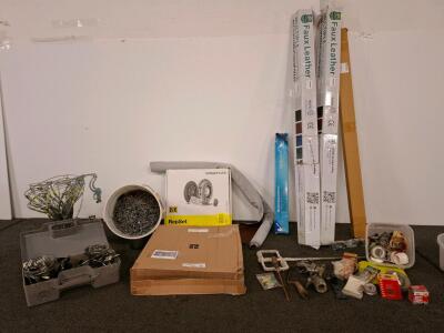 LuK RepSet Clutch Kit, Steel Tire Chains, Faux Leather Rolls, Nails, Tools & AC Bracket Lot