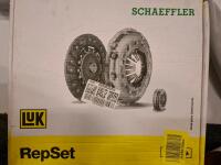 LuK RepSet Clutch Kit, Steel Tire Chains, Faux Leather Rolls, Nails, Tools & AC Bracket Lot - 5