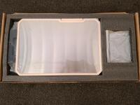Stainless Steel Cutting Board with Bench Scraper, 15x10 inches, Includes Finger Guard, Integrated Knife Sharpener, ring light, decor and more - 2