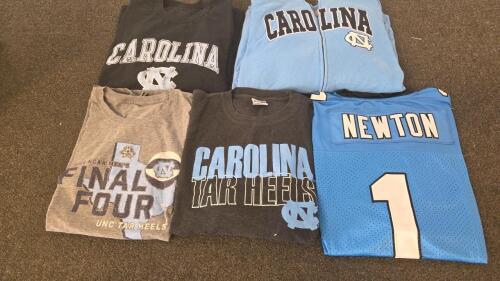UNC Tar Heels & Carolina Panthers Apparel Lot, 3XL Sizes&ndash; Cam Newton Jersey