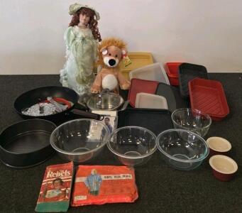 Mixed Lot: Kitchenware, Collectibles, Media, & Toys